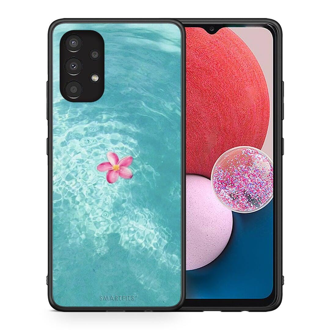 Θήκη Samsung A13 4G Water Flower από τη Smartfits με σχέδιο στο πίσω μέρος και μαύρο περίβλημα | Samsung A13 4G Water Flower case with colorful back and black bezels