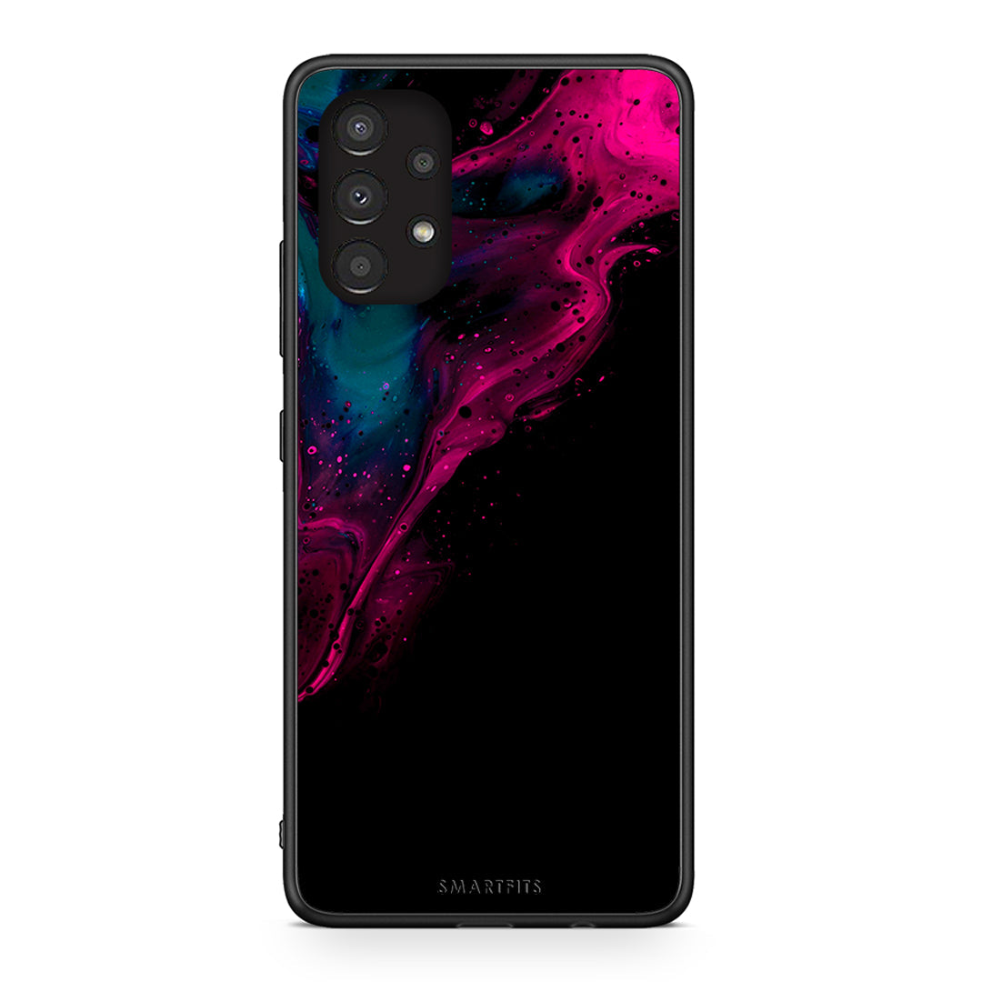 4 - Samsung A13 4G Pink Black Watercolor case, cover, bumper