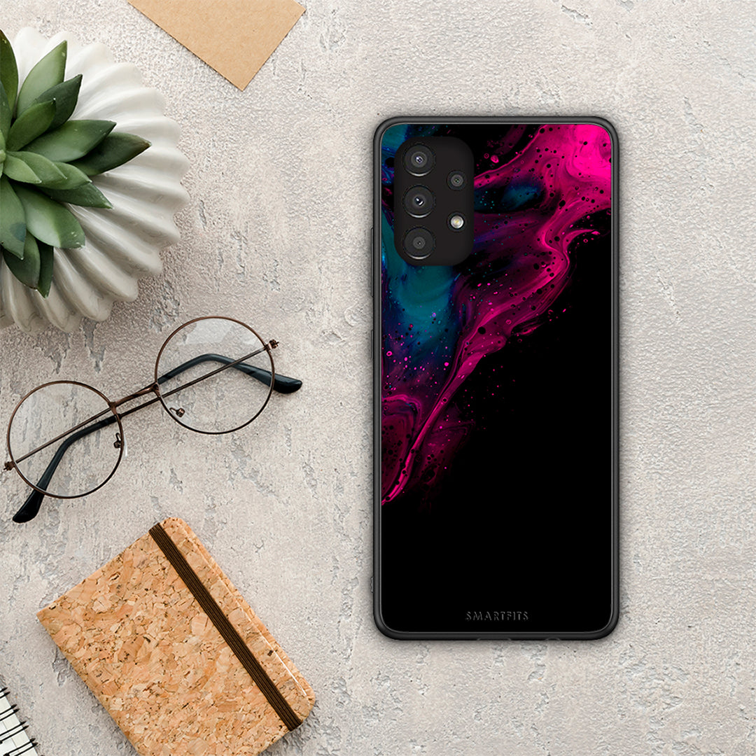 Watercolor Pink Black - Samsung Galaxy A13 4G θήκη