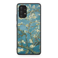 Thumbnail for Samsung A13 4G White Blossoms θήκη από τη Smartfits με σχέδιο στο πίσω μέρος και μαύρο περίβλημα | Smartphone case with colorful back and black bezels by Smartfits