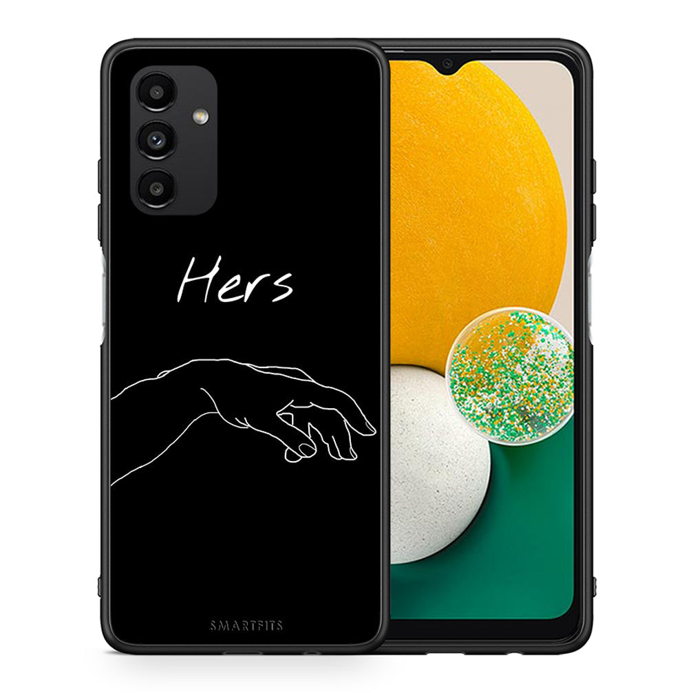 Θήκη Αγίου Βαλεντίνου Samsung A13 5G Aeshetic Love 1 από τη Smartfits με σχέδιο στο πίσω μέρος και μαύρο περίβλημα | Samsung A13 5G Aeshetic Love 1 case with colorful back and black bezels