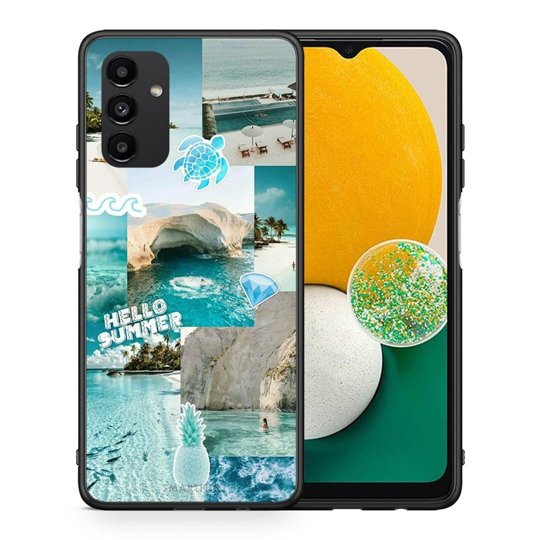 Θήκη Samsung A04s Aesthetic Summer από τη Smartfits με σχέδιο στο πίσω μέρος και μαύρο περίβλημα | Samsung A04s Aesthetic Summer case with colorful back and black bezels