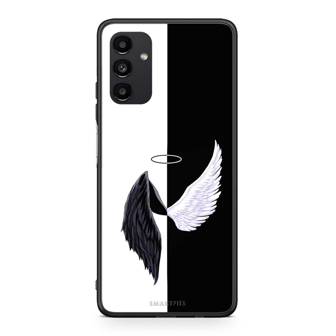 Samsung A04s Angels Demons θήκη από τη Smartfits με σχέδιο στο πίσω μέρος και μαύρο περίβλημα | Smartphone case with colorful back and black bezels by Smartfits