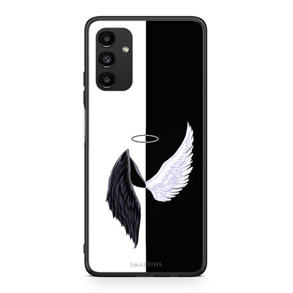 Samsung A04s Angels Demons θήκη από τη Smartfits με σχέδιο στο πίσω μέρος και μαύρο περίβλημα | Smartphone case with colorful back and black bezels by Smartfits