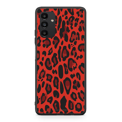 4 - Samsung A04s Red Leopard Animal case, cover, bumper