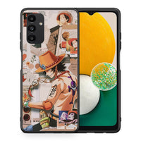Thumbnail for Θήκη Samsung A13 5G Anime Collage από τη Smartfits με σχέδιο στο πίσω μέρος και μαύρο περίβλημα | Samsung A13 5G Anime Collage case with colorful back and black bezels