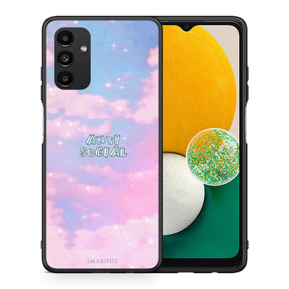 Θήκη Αγίου Βαλεντίνου Samsung A13 5G Anti Social από τη Smartfits με σχέδιο στο πίσω μέρος και μαύρο περίβλημα | Samsung A13 5G Anti Social case with colorful back and black bezels