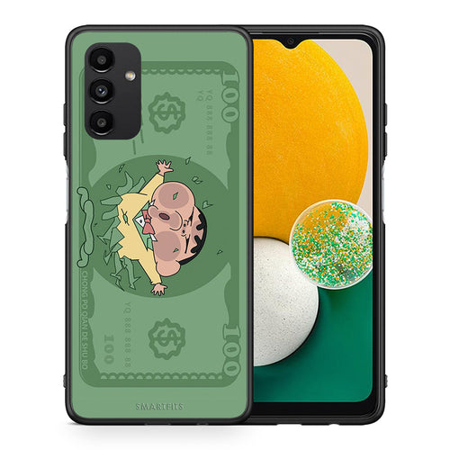 Θήκη Αγίου Βαλεντίνου Samsung A04s Big Money από τη Smartfits με σχέδιο στο πίσω μέρος και μαύρο περίβλημα | Samsung A04s Big Money case with colorful back and black bezels