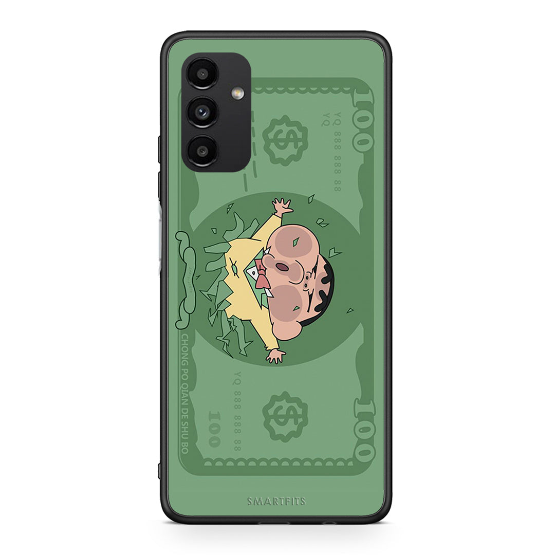 Samsung A13 5G Big Money Θήκη Αγίου Βαλεντίνου από τη Smartfits με σχέδιο στο πίσω μέρος και μαύρο περίβλημα | Smartphone case with colorful back and black bezels by Smartfits