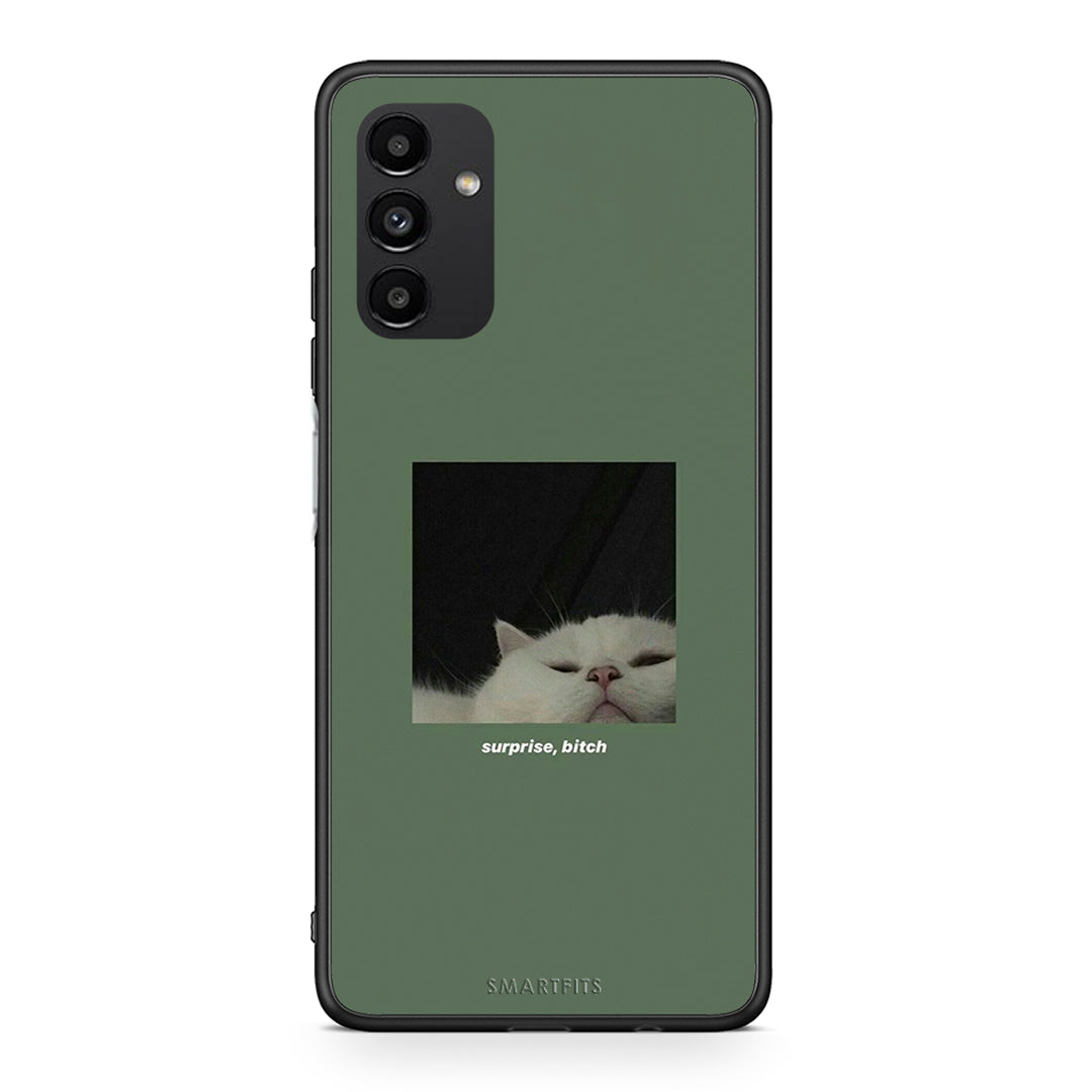 Samsung A04s Bitch Surprise θήκη από τη Smartfits με σχέδιο στο πίσω μέρος και μαύρο περίβλημα | Smartphone case with colorful back and black bezels by Smartfits