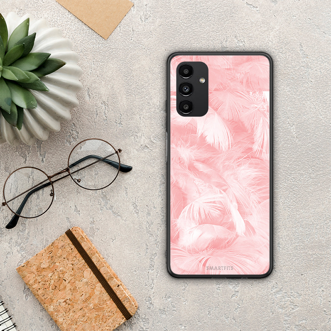 Boho Pink Feather - Samsung Galaxy A13 5G θήκη