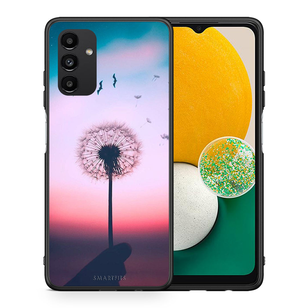Θήκη Samsung A04s Wish Boho από τη Smartfits με σχέδιο στο πίσω μέρος και μαύρο περίβλημα | Samsung A04s Wish Boho case with colorful back and black bezels
