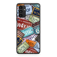 Thumbnail for Samsung A04s Car Plates θήκη από τη Smartfits με σχέδιο στο πίσω μέρος και μαύρο περίβλημα | Smartphone case with colorful back and black bezels by Smartfits