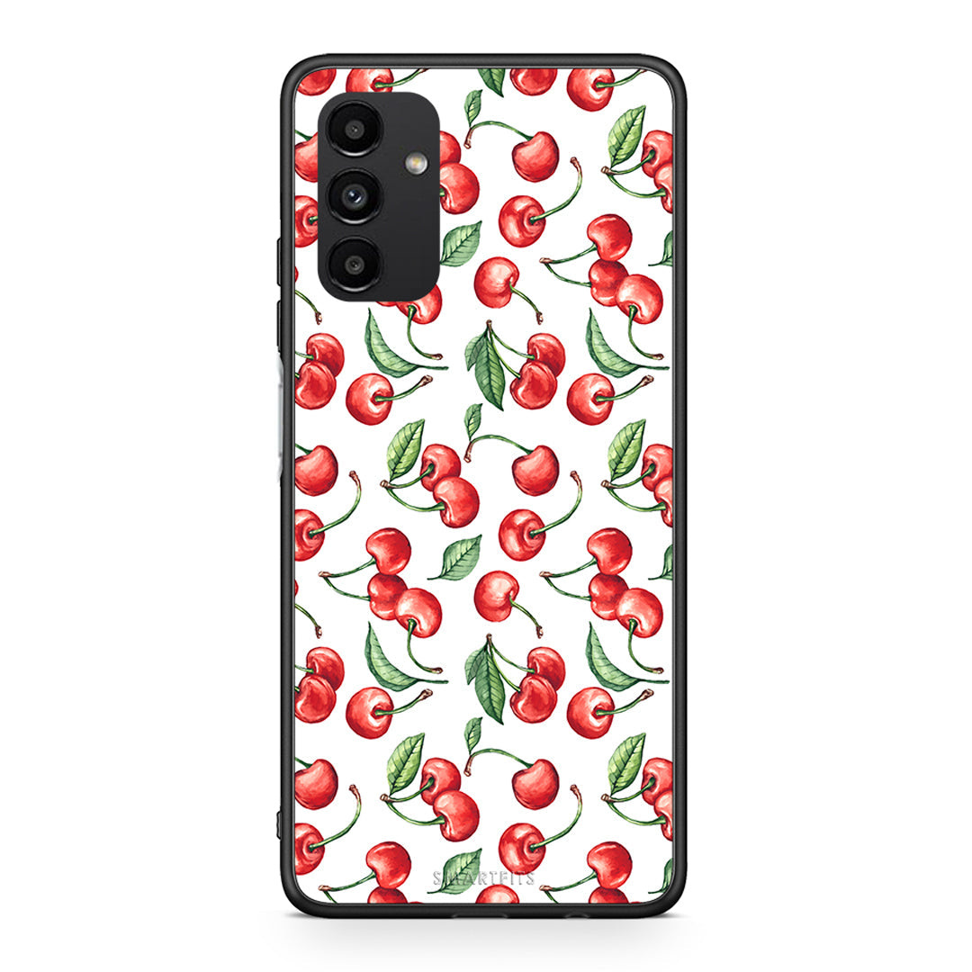Samsung A13 5G Cherry Summer θήκη από τη Smartfits με σχέδιο στο πίσω μέρος και μαύρο περίβλημα | Smartphone case with colorful back and black bezels by Smartfits