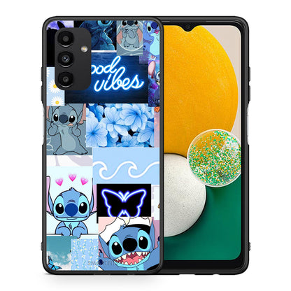 Θήκη Αγίου Βαλεντίνου Samsung A04s Collage Good Vibes από τη Smartfits με σχέδιο στο πίσω μέρος και μαύρο περίβλημα | Samsung A04s Collage Good Vibes case with colorful back and black bezels