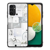 Thumbnail for Θήκη Αγίου Βαλεντίνου Samsung A13 5G Collage Make Me Wonder από τη Smartfits με σχέδιο στο πίσω μέρος και μαύρο περίβλημα | Samsung A13 5G Collage Make Me Wonder case with colorful back and black bezels