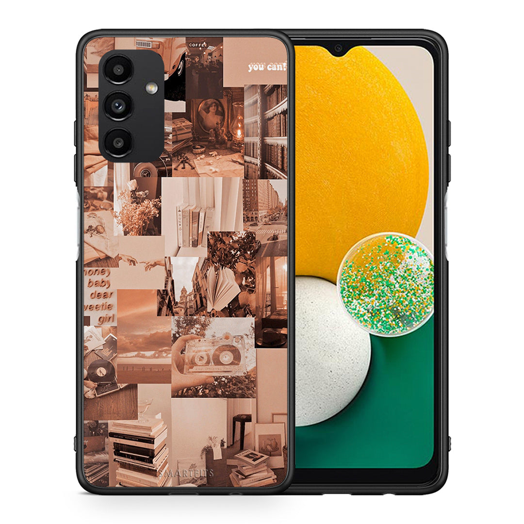 Θήκη Αγίου Βαλεντίνου Samsung A13 5G Collage You Can από τη Smartfits με σχέδιο στο πίσω μέρος και μαύρο περίβλημα | Samsung A13 5G Collage You Can case with colorful back and black bezels