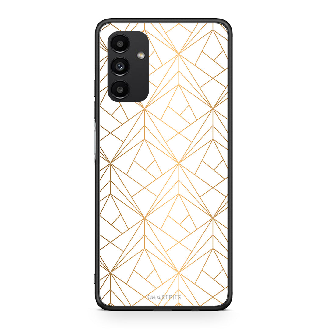 111 - Samsung A13 5G Luxury White Geometric case, cover, bumper