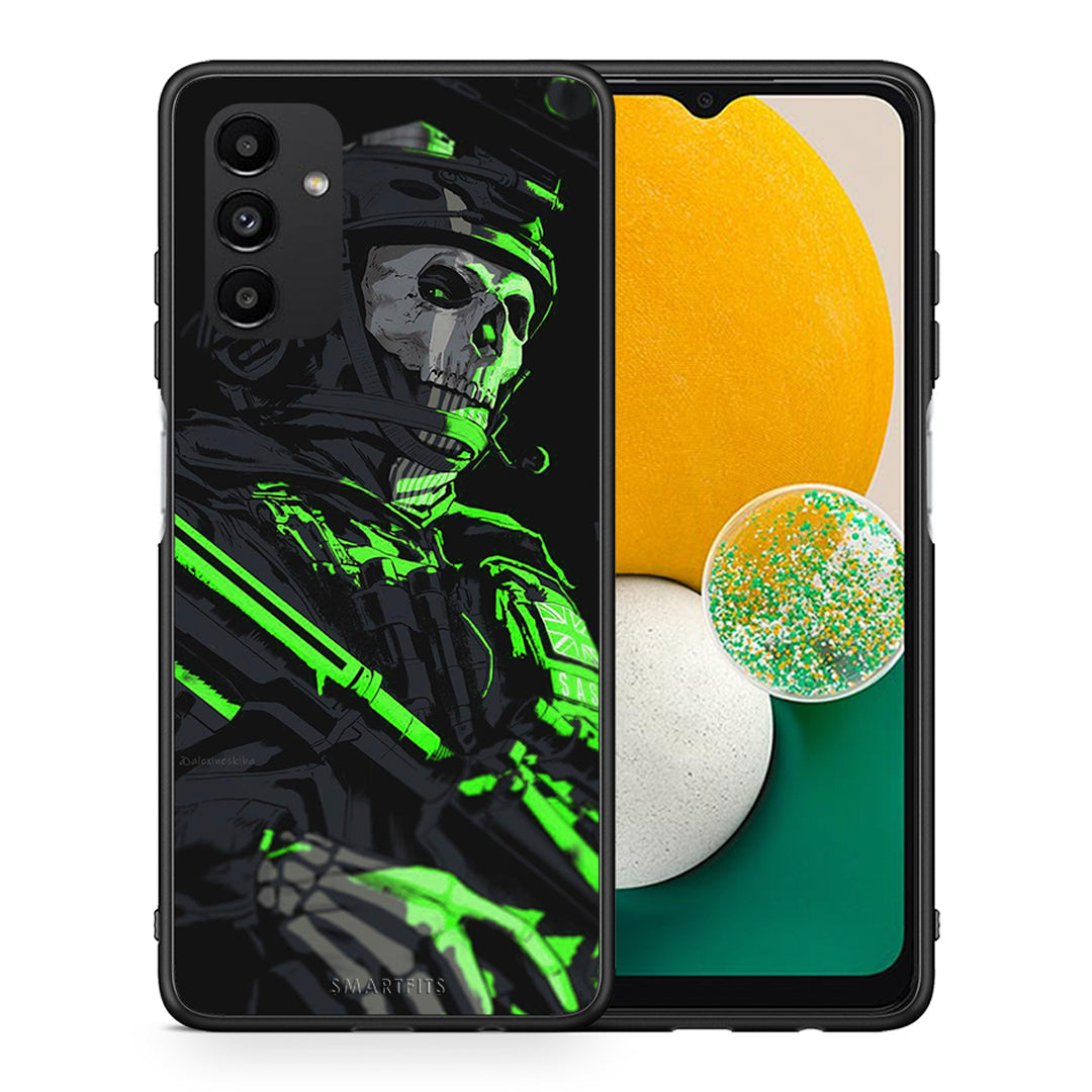 Θήκη Αγίου Βαλεντίνου Samsung A04s Green Soldier από τη Smartfits με σχέδιο στο πίσω μέρος και μαύρο περίβλημα | Samsung A04s Green Soldier case with colorful back and black bezels