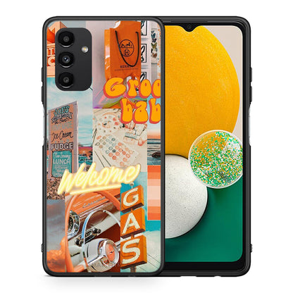 Θήκη Αγίου Βαλεντίνου Samsung A04s Groovy Babe από τη Smartfits με σχέδιο στο πίσω μέρος και μαύρο περίβλημα | Samsung A04s Groovy Babe case with colorful back and black bezels