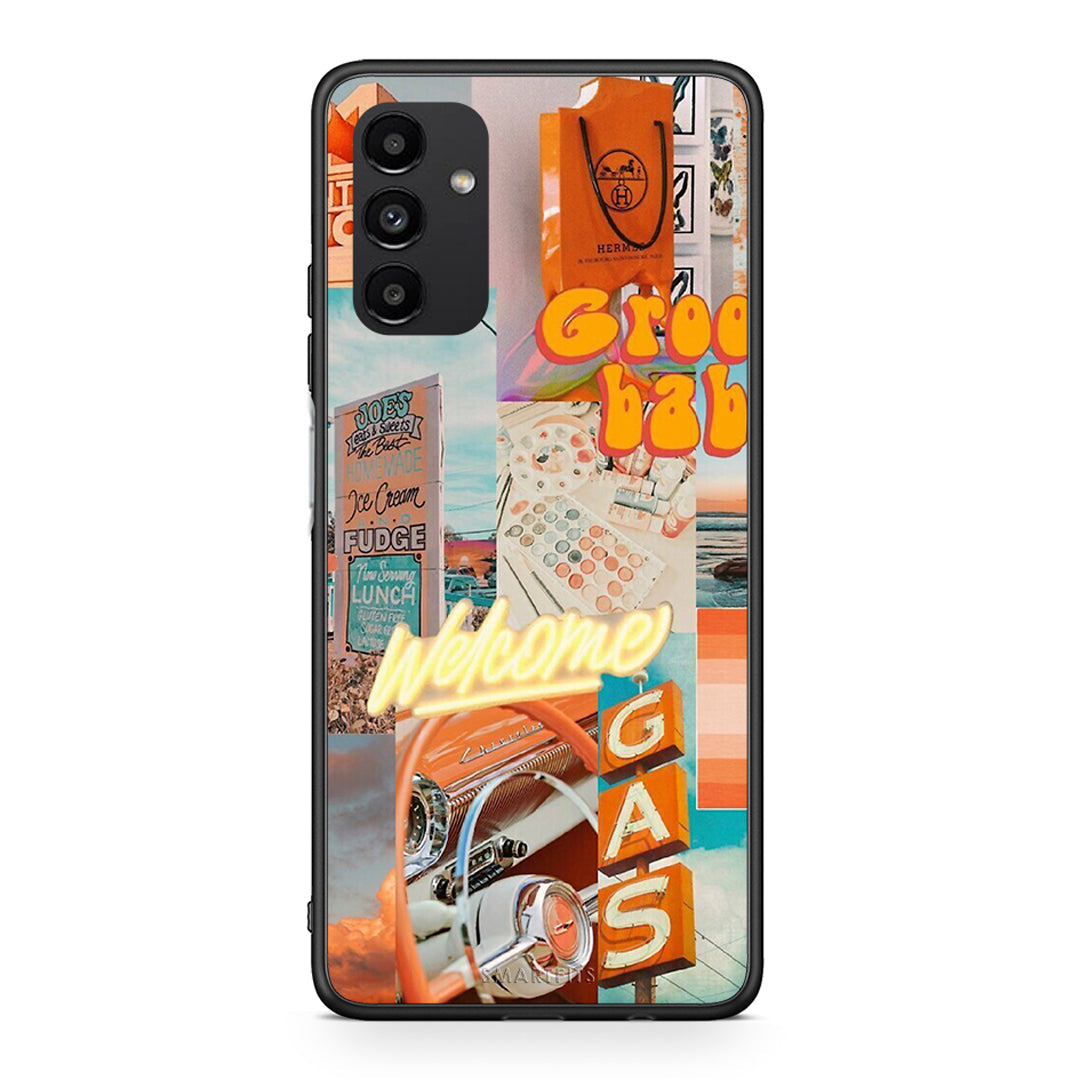Samsung A04s Groovy Babe Θήκη Αγίου Βαλεντίνου από τη Smartfits με σχέδιο στο πίσω μέρος και μαύρο περίβλημα | Smartphone case with colorful back and black bezels by Smartfits