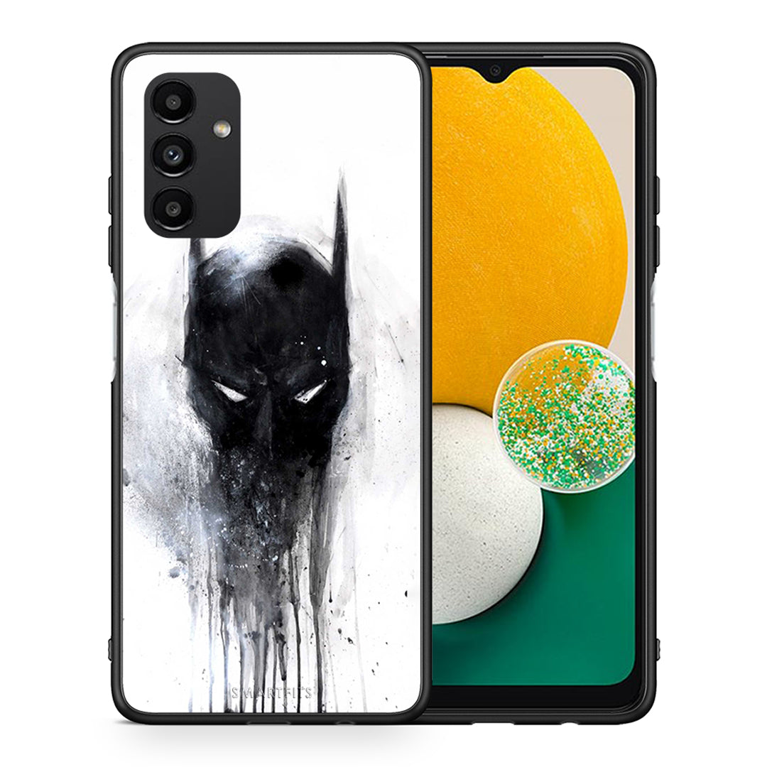 Θήκη Samsung A04s Paint Bat Hero από τη Smartfits με σχέδιο στο πίσω μέρος και μαύρο περίβλημα | Samsung A04s Paint Bat Hero case with colorful back and black bezels