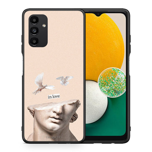 Θήκη Samsung A04s In Love από τη Smartfits με σχέδιο στο πίσω μέρος και μαύρο περίβλημα | Samsung A04s In Love case with colorful back and black bezels