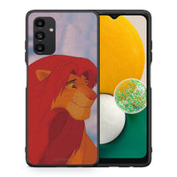 Thumbnail for Θήκη Αγίου Βαλεντίνου Samsung A04s Lion Love 1 από τη Smartfits με σχέδιο στο πίσω μέρος και μαύρο περίβλημα | Samsung A04s Lion Love 1 case with colorful back and black bezels