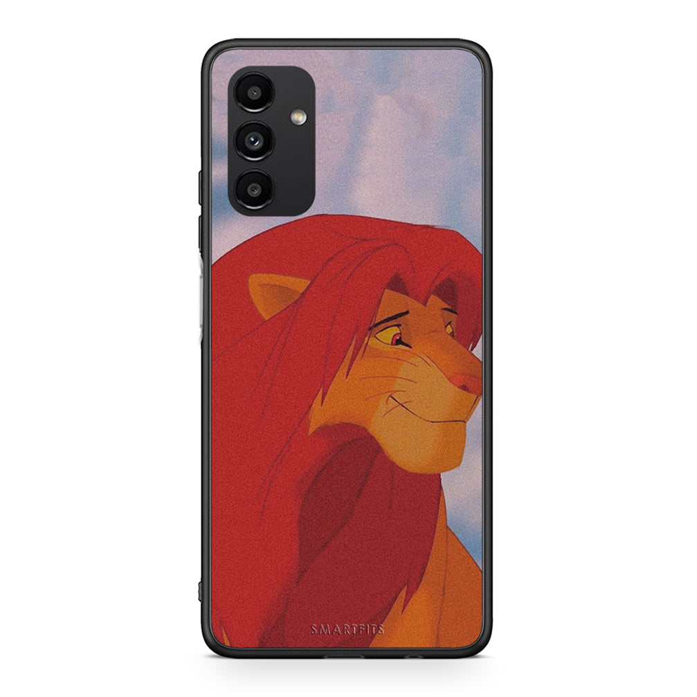 Samsung A13 5G Lion Love 1 Θήκη Αγίου Βαλεντίνου από τη Smartfits με σχέδιο στο πίσω μέρος και μαύρο περίβλημα | Smartphone case with colorful back and black bezels by Smartfits