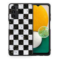 Thumbnail for Θήκη Samsung A04s Square Geometric Marble από τη Smartfits με σχέδιο στο πίσω μέρος και μαύρο περίβλημα | Samsung A04s Square Geometric Marble case with colorful back and black bezels