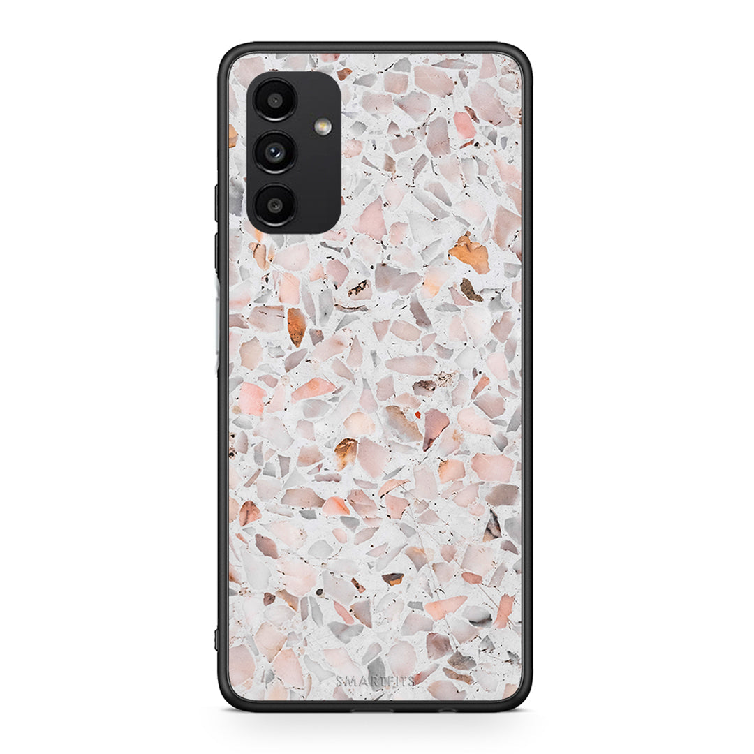 Samsung A04s Marble Terrazzo θήκη από τη Smartfits με σχέδιο στο πίσω μέρος και μαύρο περίβλημα | Smartphone case with colorful back and black bezels by Smartfits