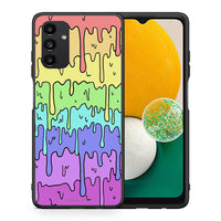 Thumbnail for Θήκη Samsung A13 5G Melting Rainbow από τη Smartfits με σχέδιο στο πίσω μέρος και μαύρο περίβλημα | Samsung A13 5G Melting Rainbow case with colorful back and black bezels