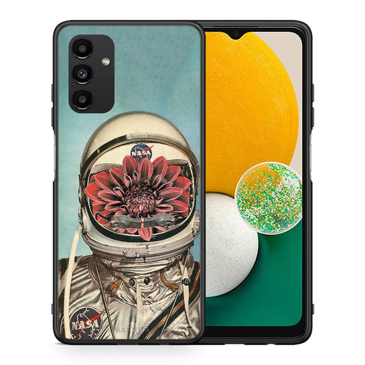 Θήκη Samsung A04s Nasa Bloom από τη Smartfits με σχέδιο στο πίσω μέρος και μαύρο περίβλημα | Samsung A04s Nasa Bloom case with colorful back and black bezels
