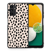 Thumbnail for Θήκη Samsung A13 5G New Polka Dots από τη Smartfits με σχέδιο στο πίσω μέρος και μαύρο περίβλημα | Samsung A13 5G New Polka Dots case with colorful back and black bezels