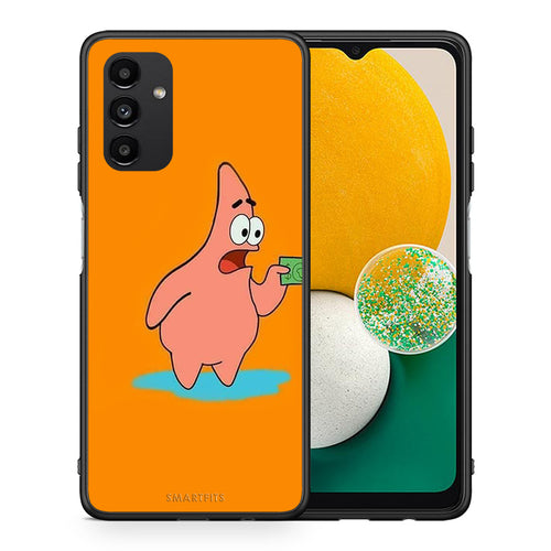 Θήκη Αγίου Βαλεντίνου Samsung A13 5G No Money 1 από τη Smartfits με σχέδιο στο πίσω μέρος και μαύρο περίβλημα | Samsung A13 5G No Money 1 case with colorful back and black bezels