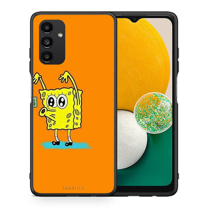 Θήκη Αγίου Βαλεντίνου Samsung A13 5G No Money 2 από τη Smartfits με σχέδιο στο πίσω μέρος και μαύρο περίβλημα | Samsung A13 5G No Money 2 case with colorful back and black bezels