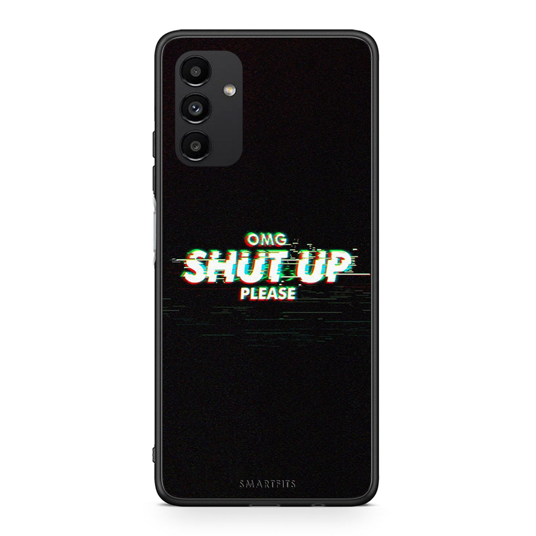 Samsung A04s OMG ShutUp θήκη από τη Smartfits με σχέδιο στο πίσω μέρος και μαύρο περίβλημα | Smartphone case with colorful back and black bezels by Smartfits