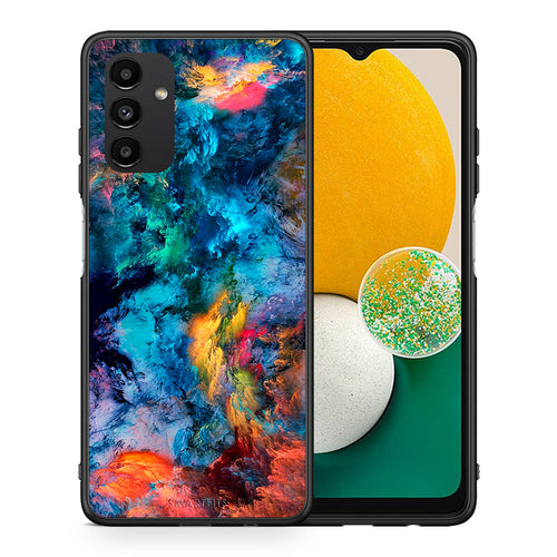 Θήκη Samsung A04s Crayola Paint από τη Smartfits με σχέδιο στο πίσω μέρος και μαύρο περίβλημα | Samsung A04s Crayola Paint case with colorful back and black bezels