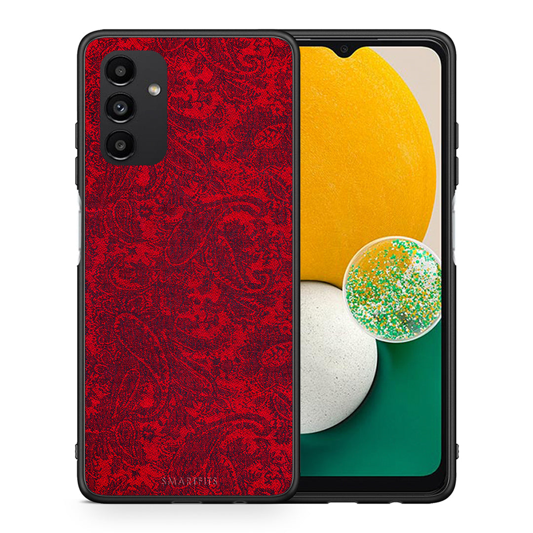 Θήκη Samsung A13 5G Paisley Cashmere από τη Smartfits με σχέδιο στο πίσω μέρος και μαύρο περίβλημα | Samsung A13 5G Paisley Cashmere case with colorful back and black bezels