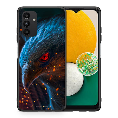 Θήκη Samsung A04s Eagle PopArt από τη Smartfits με σχέδιο στο πίσω μέρος και μαύρο περίβλημα | Samsung A04s Eagle PopArt case with colorful back and black bezels
