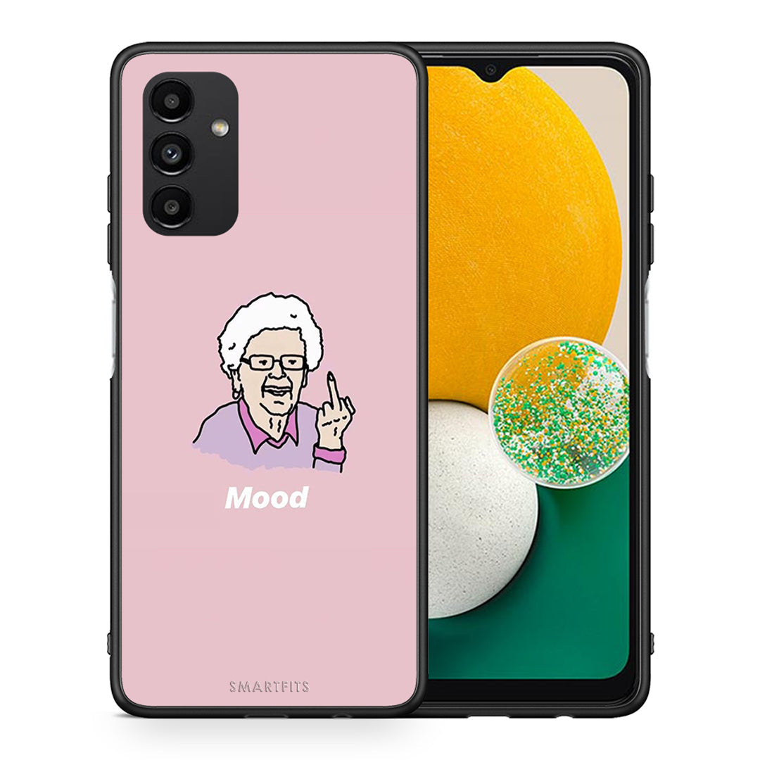 Θήκη Samsung A13 5G Mood PopArt από τη Smartfits με σχέδιο στο πίσω μέρος και μαύρο περίβλημα | Samsung A13 5G Mood PopArt case with colorful back and black bezels