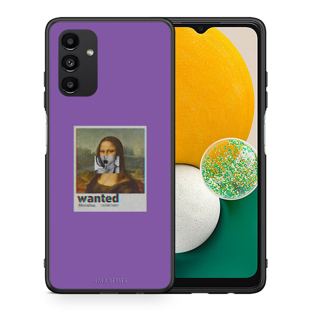 Θήκη Samsung A13 5G Monalisa Popart από τη Smartfits με σχέδιο στο πίσω μέρος και μαύρο περίβλημα | Samsung A13 5G Monalisa Popart case with colorful back and black bezels