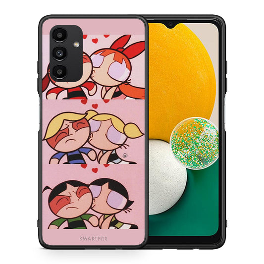 Θήκη Αγίου Βαλεντίνου Samsung A04s Puff Love από τη Smartfits με σχέδιο στο πίσω μέρος και μαύρο περίβλημα | Samsung A04s Puff Love case with colorful back and black bezels