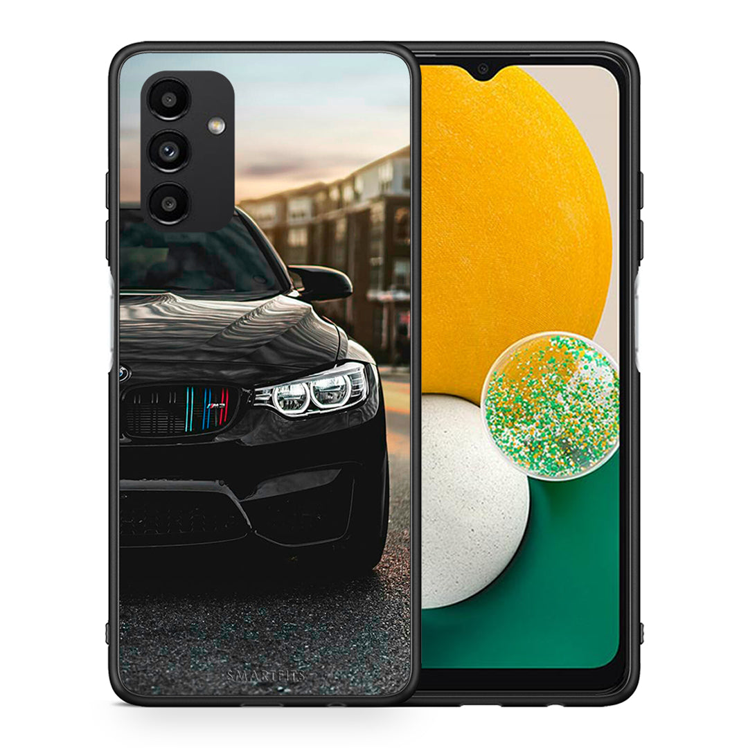 Θήκη Samsung A13 5G M3 Racing από τη Smartfits με σχέδιο στο πίσω μέρος και μαύρο περίβλημα | Samsung A13 5G M3 Racing case with colorful back and black bezels