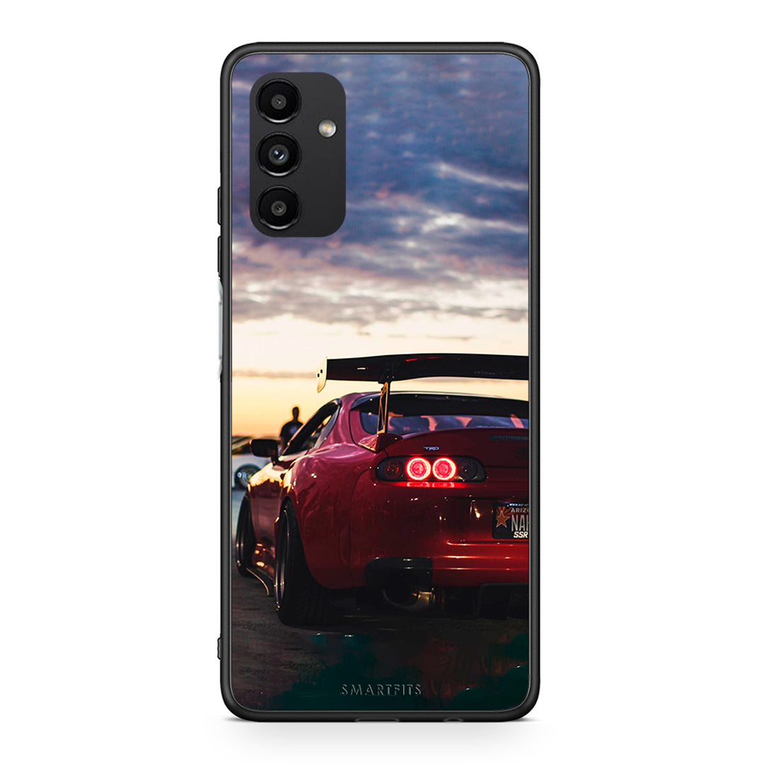 Samsung A04s Racing Supra θήκη από τη Smartfits με σχέδιο στο πίσω μέρος και μαύρο περίβλημα | Smartphone case with colorful back and black bezels by Smartfits