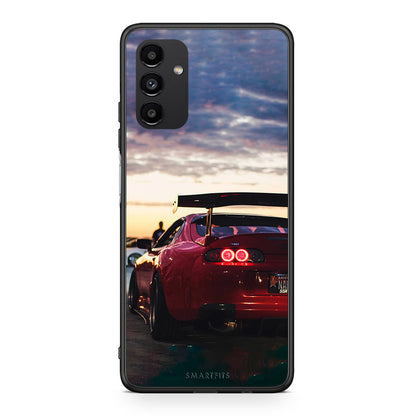 Samsung A04s Racing Supra θήκη από τη Smartfits με σχέδιο στο πίσω μέρος και μαύρο περίβλημα | Smartphone case with colorful back and black bezels by Smartfits