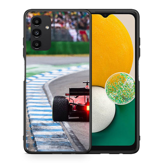 Θήκη Samsung A04s Racing Vibes από τη Smartfits με σχέδιο στο πίσω μέρος και μαύρο περίβλημα | Samsung A04s Racing Vibes case with colorful back and black bezels