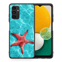 Thumbnail for Θήκη Samsung A04s Red Starfish από τη Smartfits με σχέδιο στο πίσω μέρος και μαύρο περίβλημα | Samsung A04s Red Starfish case with colorful back and black bezels