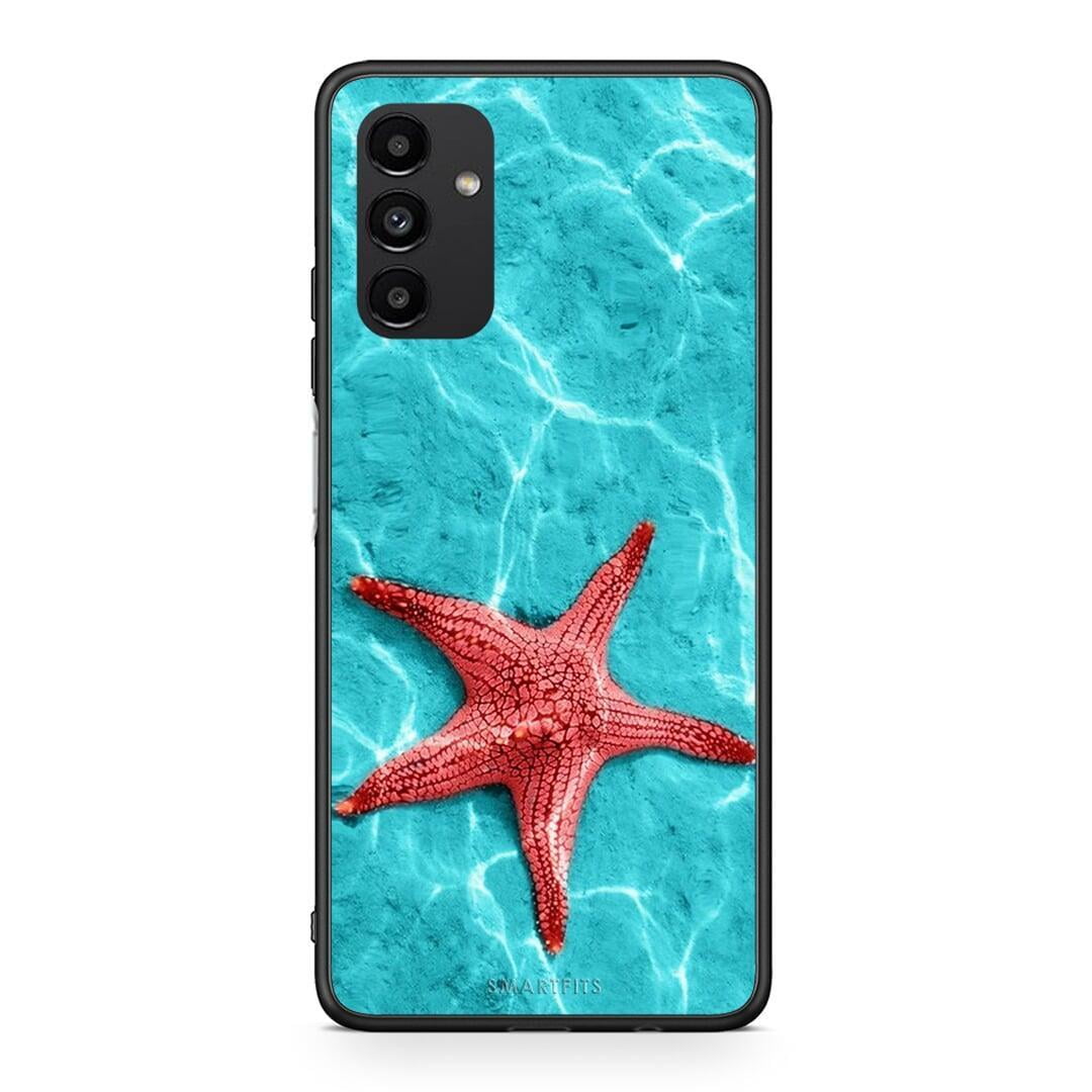 Samsung A13 5G Red Starfish Θήκη από τη Smartfits με σχέδιο στο πίσω μέρος και μαύρο περίβλημα | Smartphone case with colorful back and black bezels by Smartfits