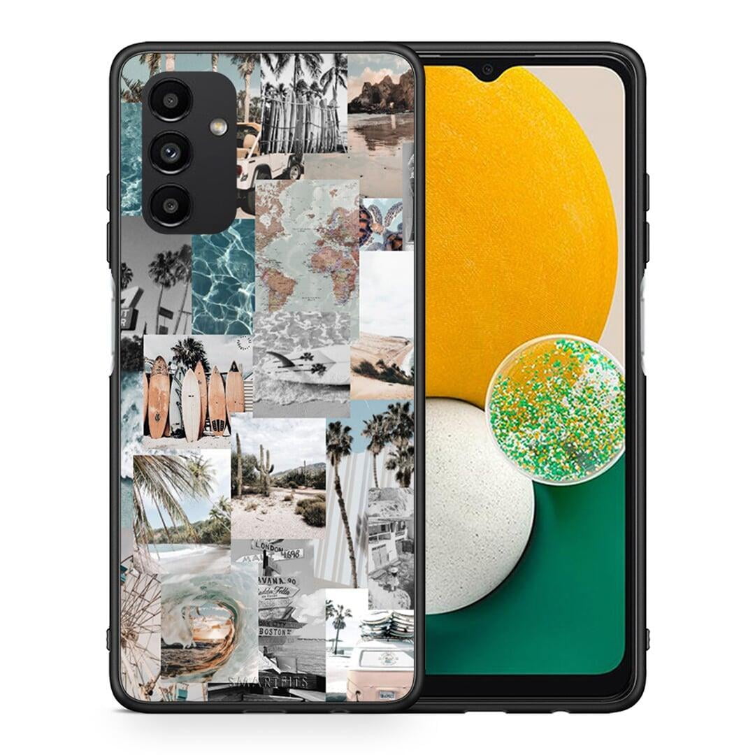 Θήκη Samsung A13 5G Retro Beach Life από τη Smartfits με σχέδιο στο πίσω μέρος και μαύρο περίβλημα | Samsung A13 5G Retro Beach Life case with colorful back and black bezels